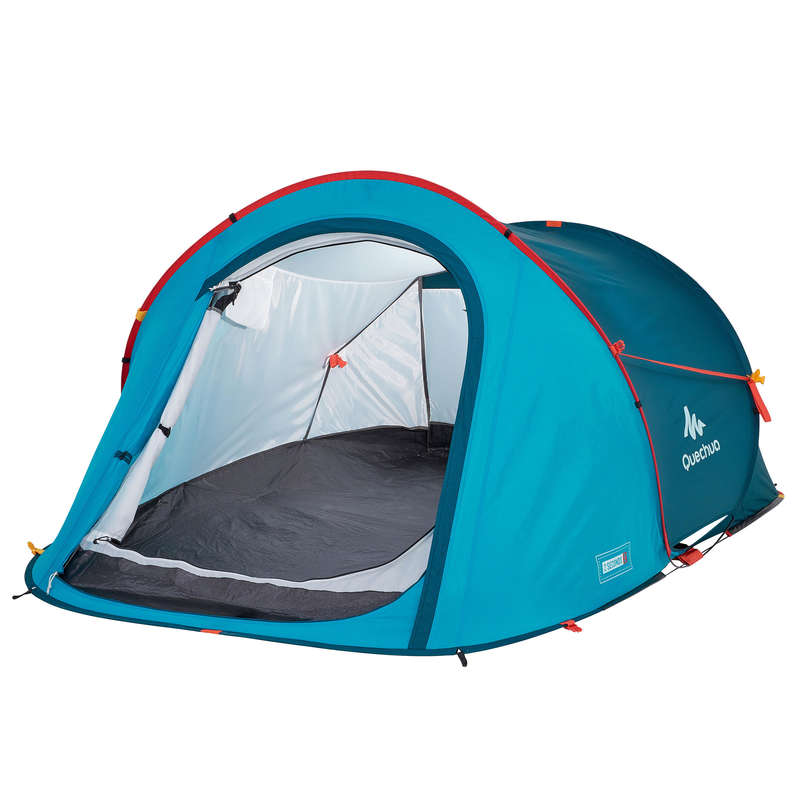 2 Man Double Skin Pop Up Tent Festival Camping With Porch Waterproof 2000mm HH